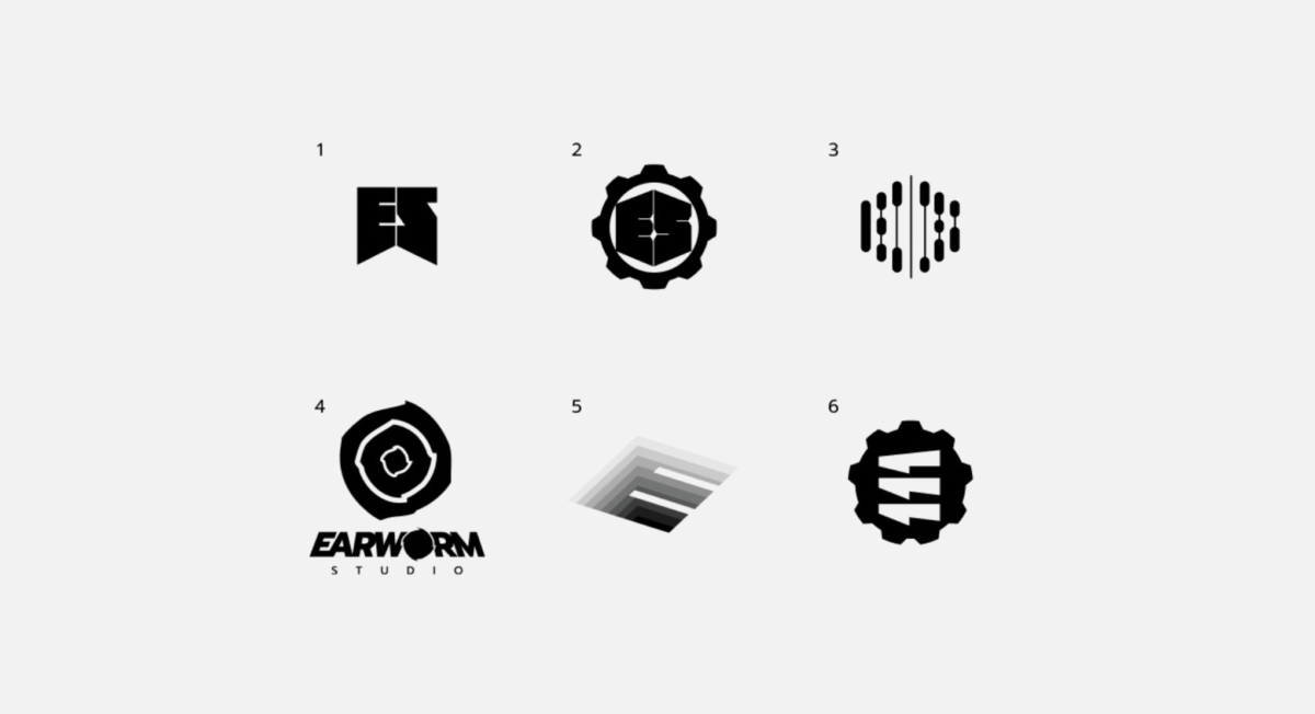 Earworm процесс создания логотипа  - Веб студия Гуси Лебеди